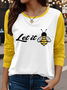 Women's Long Sleeve Tee T-shirt Spring/Fall Animal Jersey Crew Neck Daily Going Out Casual Top