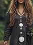 Women's Long Sleeve Spring/Fall Starry Sky Jersey Dress V Neck Daily Going Out Casual Maxi A-Line T-Shirt Dress