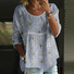 Women's Multicolor Block Half Sleeve Tee T-shirt Crew Neck Vintage Summer Top