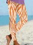 Women's Casual Zebra Jersey All Season Long Leggings
