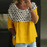 Women's Half Sleeve Tee T-shirt Summer Polka Dots Crew Neck Vintage Top