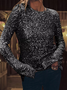 Women's Long Sleeve Tee T-shirt Spring/Fall Plain Jersey Crew Neck Daily Going Out Vintage Top