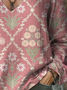 Women's Plants Floral Long Sleeve Tee T-shirt V Neck Casual Spring/Fall Top