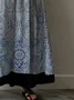 Women's Long Sleeve Spring/Fall Ethnic Jersey Dress V Neck Holiday Going Out Casual Maxi A-Line T-Shirt Dress