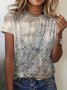 Women's Short Sleeve Tee T-shirt Summer Ethnic Jersey Crew Neck Holiday Going Out Casual Top