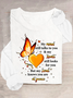 Women's Long Sleeve Blouse Spring/Fall Text Letters Cotton-Blend Crew Neck Daily Going Out Casual Top