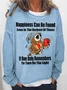 Women's Crew Neck Text Letters Simple Spring/Fall Long Sleeve Sweatshirt
