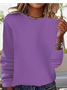 Women's Lace Spring/Fall Plain Casual Long Sleeve Yarn/Wool Yarn Sweater