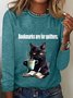 Women's Long Sleeve Tee T-shirt Spring/Fall Cat Jersey Crew Neck Daily Going Out Casual Top