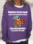 Women's Crew Neck Text Letters Simple Spring/Fall Long Sleeve Sweatshirt