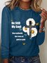 Women's Long Sleeve Tee T-shirt Spring/Fall Text Letters Jersey Crew Neck Daily Going Out Casual Top