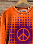 Women's Crew Neck Geometric Casual Spring/Fall Long Sleeve Sweatshirt