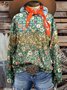 Women's Crew Neck Floral Casual Spring/Fall Long Sleeve Sweatshirt