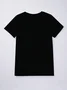 Women's Valentine's Day Heart Rhinestone Short Sleeve T-shirt