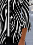 Women's Spring/Fall Outerwear Casual Zebra Jersey Shawl Jacket