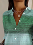Women's Long Sleeve Shirt Spring/Fall Abstract Shirt Collar Vacation Going Out Casual Top