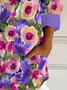 Women's Long Sleeve Shirt Spring/Fall Floral Shirt Collar Daily Going Out Casual Top