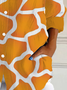 Women's Long Sleeve Shirt Spring/Fall Geometric Shirt Collar Daily Going Out Casual Top