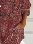 Women's Long Sleeve Shirt Spring/Fall Ethnic Shirt Collar Vacation Going Out Casual Top