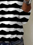 Women's Long Sleeve Tee T-shirt Spring/Fall Geometric Jersey V Neck Daily Going Out Casual Top