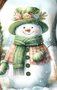 Women's Long Sleeve Tee T-shirt Spring/Fall Christmas Snowman Jersey Crew Neck Daily Going Out Casual Top