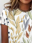 Women's Short Sleeve Tee T-shirt Summer Floral Jersey Crew Neck Daily Going Out Casual Top
