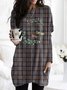 Women's Long Sleeve Tee T-shirt Spring/Fall Geometric Cotton Crew Neck Daily Going Out Vintage Top
