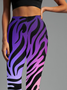Women's Casual Zebra Jersey All Season Long Leggings