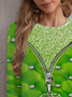 Women's Long Sleeve Tee T-shirt Spring/Fall Geometric Jersey Crew Neck Holiday Going Out Casual Top