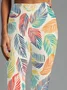 Women's Casual Leaf Jersey All Season Long Floral Leggings