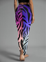 Women's Casual Zebra Jersey All Season Long Leggings