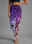 Women's Casual Zebra Jersey All Season Long Leggings