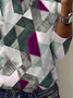 Women's Long Sleeve Tee T-shirt Spring/Fall Geometric Jersey Crew Neck Daily Going Out Casual Top