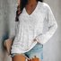 Women 3D Printing Long Sleeve Tee T-shirt V Neck Vintage Spring/Fall Top