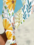 Women's Casual Floral Jersey All Season Long Leggings