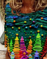 Women's Crew Neck Christmas Tree Casual Spring/Fall Long Sleeve Sweatshirt
