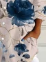 Women's Long Sleeve Shirt Spring/Fall Floral Shirt Collar Daily Going Out Casual Top