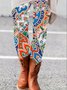 Women's Casual Ethnic Jersey All Season Long Leggings