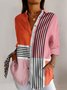 Women's Geometric Long Sleeve Shirt Spring/Fall Shirt Collar Daily Casual Top