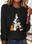 Women's Long Sleeve Tee T-shirt Spring/Fall Dog Jersey Crew Neck Daily Going Out Casual Top