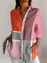 Women's Geometric Long Sleeve Shirt Spring/Fall Shirt Collar Daily Casual Top