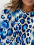 Women's Long Sleeve Tee T-shirt Spring/Fall Abstract Jersey Crew Neck Holiday Going Out Casual Top