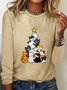 Women's Long Sleeve Tee T-shirt Spring/Fall Dog Jersey Crew Neck Daily Going Out Casual Top