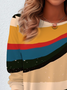 Women's Long Sleeve Tee T-shirt Spring/Fall Geometric Jersey Crew Neck Daily Going Out Casual Top