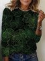 Women's Long Sleeve Tee T-shirt Spring/Fall Abstract Jersey Crew Neck Daily Going Out Casual Top
