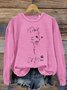 Women's Crew Neck 3D Printing Vintage Spring/Fall Long Sleeve Sweatshirt