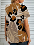 Women's Short Sleeve Leopard Tee T-shirt Summer Leaf Floral Jersey Crew Neck Daily Going Out Casual Top