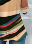 Women's Long Sleeve Tee T-shirt Spring/Fall Geometric Jersey Crew Neck Daily Going Out Casual Top
