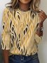 Women's Long Sleeve Tee T-shirt Spring/Fall Abstract Jersey Crew Neck Daily Going Out Casual Top