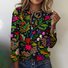 Women's Long Sleeve Tee T-shirt Spring/Fall Plaid Cotton Crew Neck Daily Going Out Vintage Top